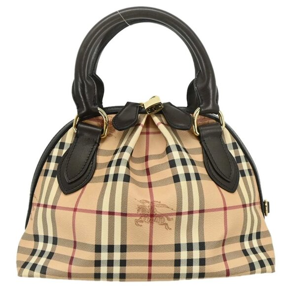 Burberry Beige PVC House Check Handbag - Picture 1 of 10